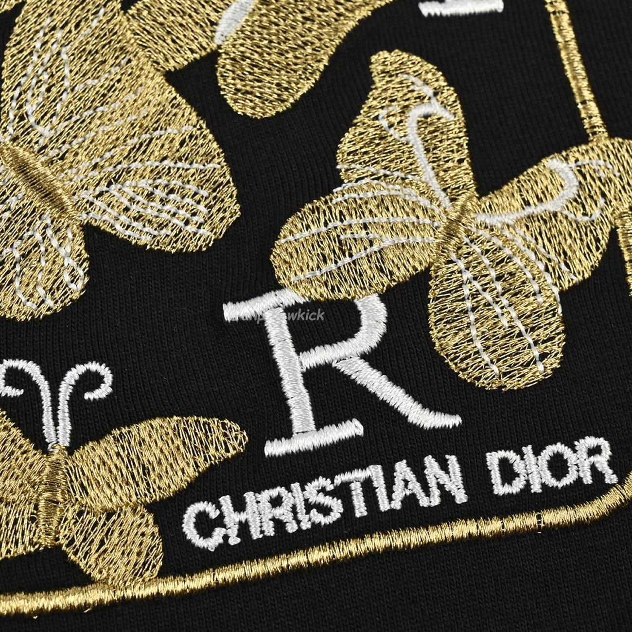 Dior Cd 3d Butterfly Letter Embroidered Pocket Short Sleeve T Shirt (8) - newkick.app